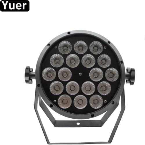 2019 New Music Light Stage Lighting 18x12W RGBW 4IN1 LED Par Light DMX512 Professional Control Stage DJ Equipment Disco Lights