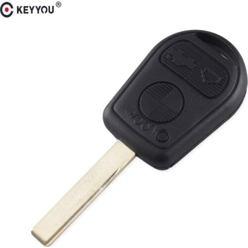 KEYYOU 3 Button Uncut Blade Car Key Replacement Remote Key Case Shell for BMW M3 Z4 X5 E46 325i 325ci 325xi 330i 330ci 330xi