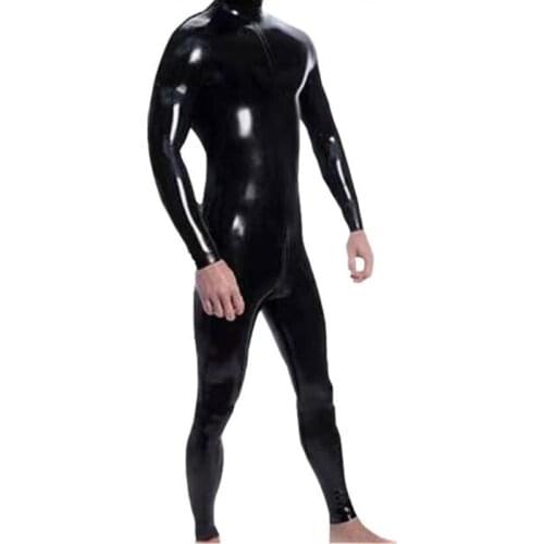 4pcs/set Wetlook PVC Men Bodysuit Fitness Clothing Bodybuilding Clothes Body Shaper Full Coat Zentai Tights Catsuit Shapewear