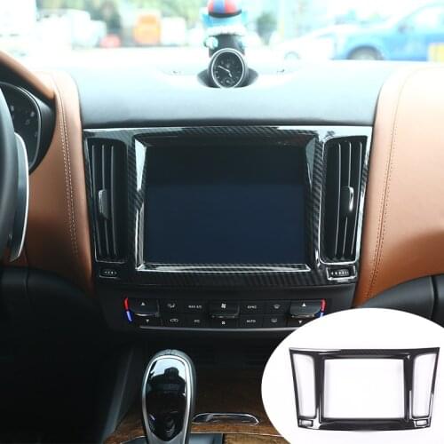 ABS Car Style Central Control Navigation GPS Decorative Frame Cover Trim For Maserati Levante Car Interior Accessories