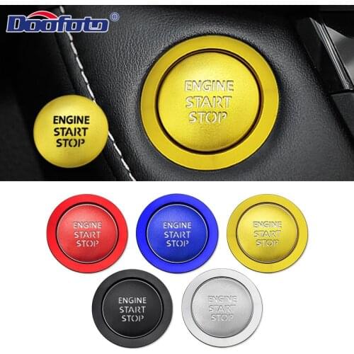 Car Start Stop Button Cover Ring Sticker For Toyota Corolla CHR Camry GT86 Rav4 Yaris FT86 FR-S Accessories Font Glow