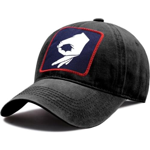 Hip Hop OK Gesture Print Snapback Hat Summer Outdoor Riding Hat Sunscreen Unisex Baseball Hat Adjustable Cotton Tactical Cap