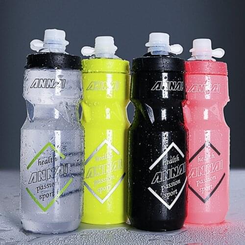 PP5 Safety Food Grade Water Bottle Bicycle Kettle 710ml Multicolor Dust-proof Sprinkler Easy Squeeze Riding Cup for City Cycling