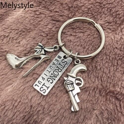 2019 Keychain high-heeled shoes Pendants DIY Men Car Key Chain Ring Holder Keyring Souvenir Jewelry Gift