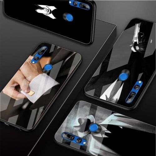 Gentleman Tempered Glass Phone Case For Huawei honor 8X 9 10i 20i 20Lite 20Pro 30 Pro Cover Shell