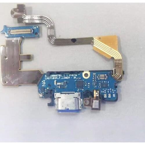 For LG G7 Thinq G710 Micro USB Type C Charger Dock Connector Charging Port Microphone Flex Cable Replacement Parts