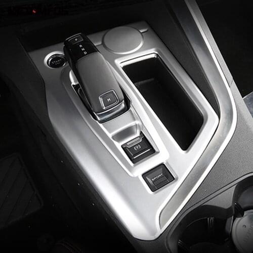 For Peugeot 3008 GT 2016 2017 2018 2019 2020 Carbon Fiber Gear Shift Box Cover Molding Trim Decoration Accessories Car Styling