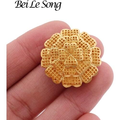 French luxury 24K gold color Womens Couple rings ring wedding bridal jewelry for women resizable girls ring wife gifts African