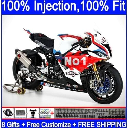 Injection Kit For BMW S1000 RR S 1000 RR CC 2019 2020 2021 white glossy 129MC.5 S 1000RR S1000-RR S1000RR 19 20 21 OEM Fairings