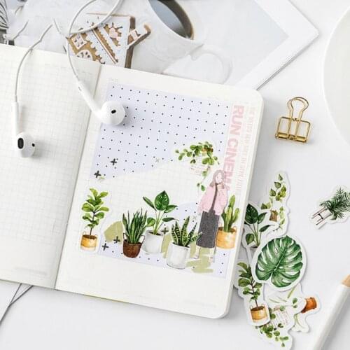 45pcs/box Cherry Blossoms Stationery Stickers Sealing Label Travel Sticker DIY Scrapbooking Diary Planner Albums Decoration