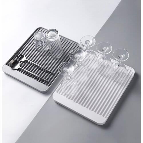 Square Tray Diatom mud Rectangular Plates for Food Snack Tea Coffee Cocktail Meal Fruit Tray Drain Rack Home Cake Breakfast Tray