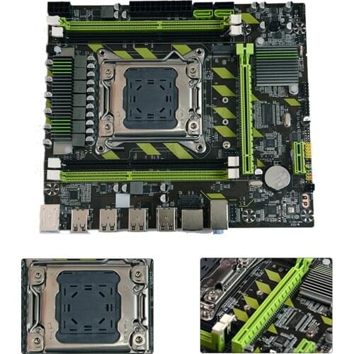 X79G BTC Mining Motherboard For Intel X79 LGA 2011 Xeon E5 Support ECC REG DDR3 64GB M.2 NVME USB2.0 SATA3 Server Mainboard