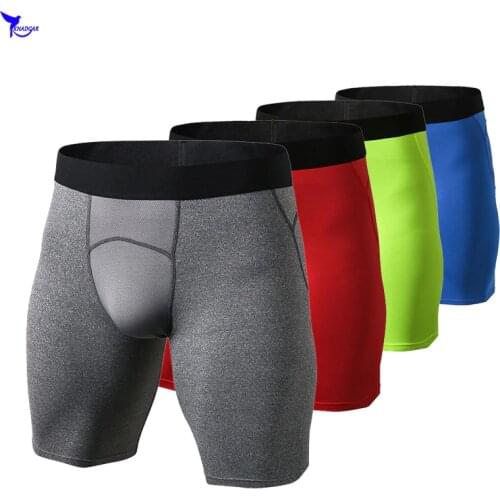 2019 Bodybuilder Elastic Quick Drying Running Shorts Men Compression Jogging Tights Gym Fitness Summer Stretch Breathable Shorts