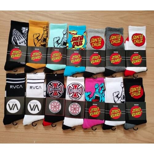 Santa cruz socks hip hop flip skateboard calcetines socks compression kanye west popsocket