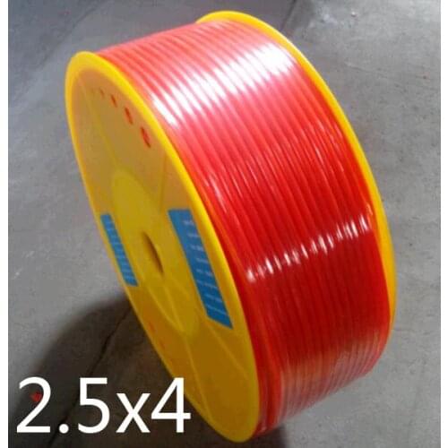 Pneumatic air Hose OD 4mm ID 2.5mm PU Tube Plastic Flexible Pipe PU 4*2.5 Polyurethane Tubing 10 meters Red color