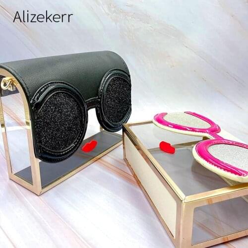 Clear Acrylic Box Cartoon Shoulder Bag 2021 New Summer Designer Novelty Cute Sunglasses Purses And Handbag Kawaii High Quality