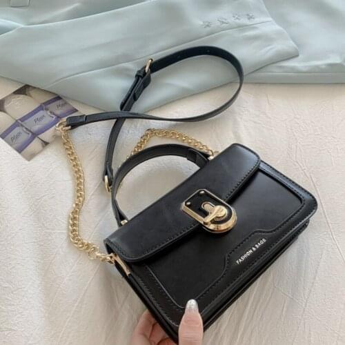 Chain Bag Purse Brand Designer PU Leather Crossbody Bags for Women 2021 Simple Fashion Shoulder Bag Lady Luxury Small Handbags