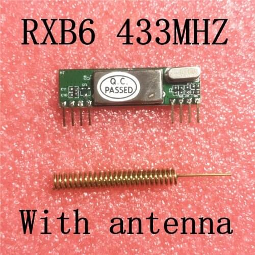 5pcs X RXB6 433Mhz Superheterodyne Wireless Receiver Module With antenna Free Shipping