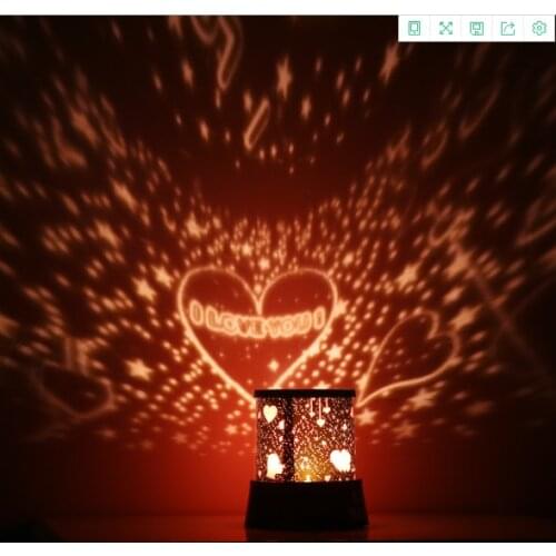 LED night light starlight projector romantic sky star moon master colorful decoration child battery projection light night light