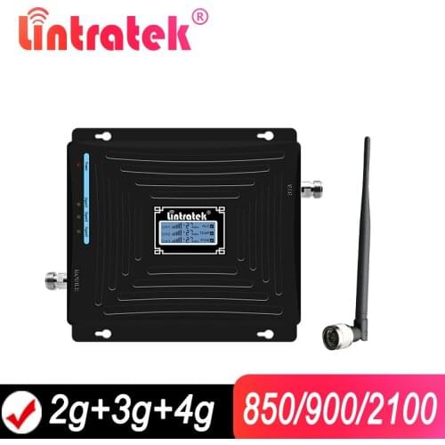 Lintratek 850 900 2100 2G 3G Cellular Repeater Booster GSM UMTS 850mhz 900mhz 2100mhz Amplifier for amplificar dados e chamadas