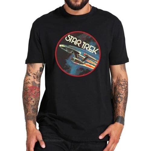 Star Enterprise Vintage T Shirt Spaceship Tshirt Cotton Homme Oversized T Shirt EU/US Pure Summer Tops Tee