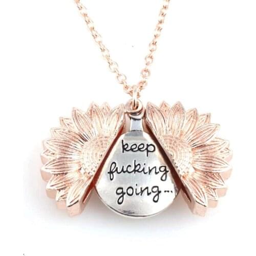 Sunshine Sunflower Necklaces For Women Rose Gold Silver Color Long Chain Sun Flower Female Pendant Necklace Jewelry