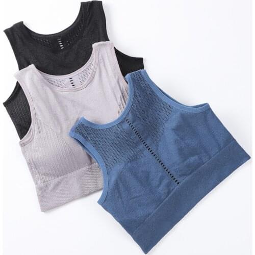 Women Yoga Vests Running Sports Bottoming Underwear Shockproof Gathered Bra With Chest Pad Ladies Workout Tops Bralette New H86