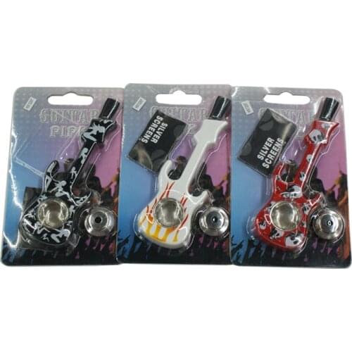 1 Pcs Beautifully Colorful Creative Pipes Guitar Shape Portable Personality Smoking Pipe Tobacco Pipe Gifts Smoke Narguile