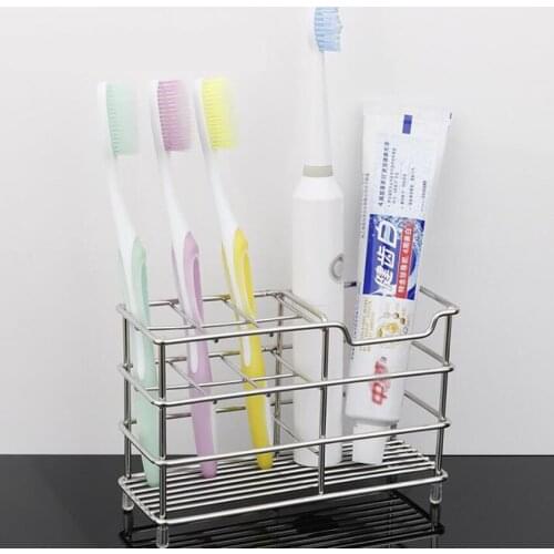 1PC Creative Electric Toothbrush Holder Storage Rack Stainless Steel Bathroom Toothpaste Holder Sundries Organizer Shelf Boxes