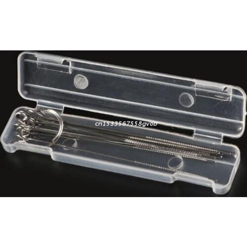 10pcs 0.6mm-1.3mm Guitar Nut Needle Files Nozzle Jet Gas Welding Tip Cleaner Dropship