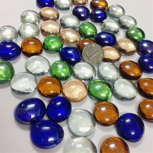 20Pcs /lot 18mm Aquarium Decoration Stones Glass Stones Fake Crystals Gems Vase Garden Pebble Stones