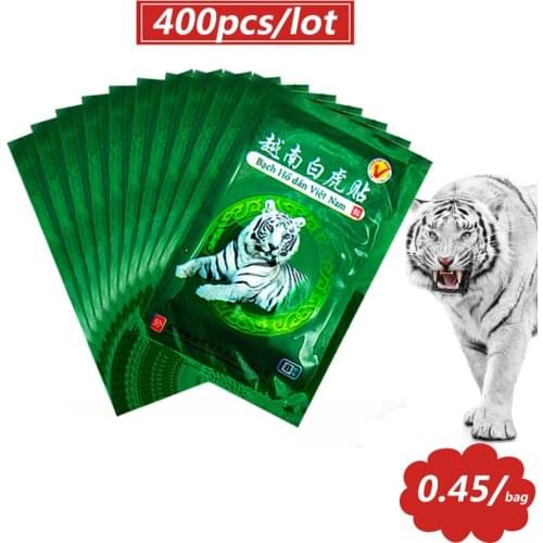 400pcs=50bags Vietnam White / Red Tiger Muscle Relaxation Capsicum Herbs Plaster Joint Pain Killer Back Neck Body patches