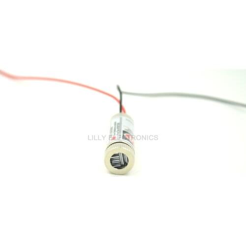 650nm 5mW Red Laser Cross Module with Glass Lens 12x35 mm 3-5V DC