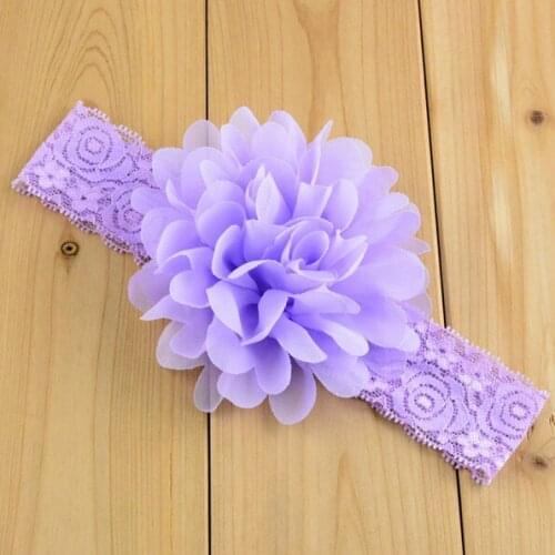 Kids Accessories Fashion Floral Girl Lace Headbands 16Color Headbands Head Wraps Chiffon Girls Hair Clips
