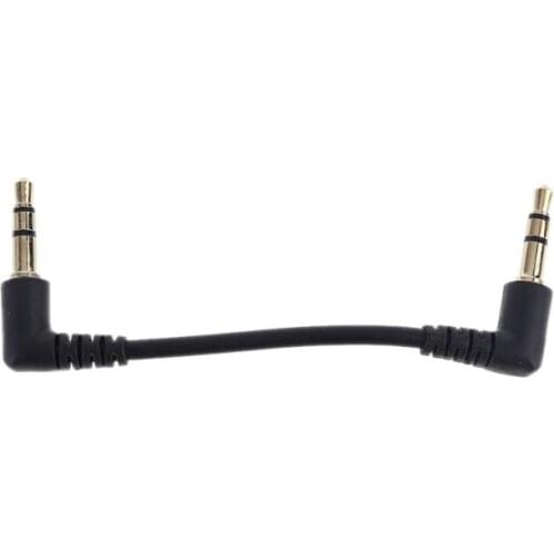 Cable Dual 90 Degree Right Angle 3.5mm Jack Male to Male Stereo AUX Cable