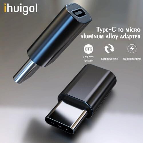 Ihuigol OTG Type C Adapter USB C To Micro USB Female For Samsung S9 S10 Plus Huawei Xiaomi Support Data Charge Type-C Converter