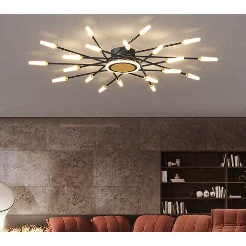 Creative tree chandelier Birds Nest industrial metal lamp LED Indoor Living Room Home Decoration Bedroom flush mount chandelier