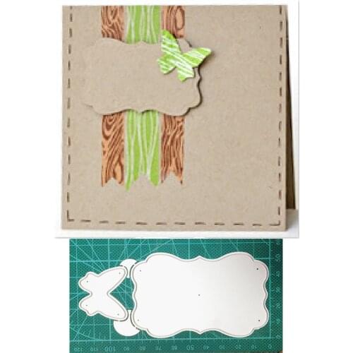 Craft dies Metal Cutting Dies Butterfly Label Frame Scrapbooking die Decoration Embossing die cut Handcraft Die Cutting new 2021