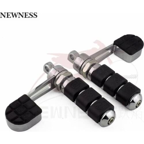 Motorcycle Vibration Chrome Stirrup Heel Foot Rest Pegs For Harley Sportster XL 883 1200 Softail DYNA FXDF FAT BOB FXDC FXWG