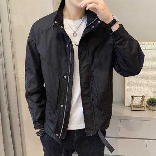 100% polyester fiber 2021 autumn new design sense jacket mens all-match jacket trend