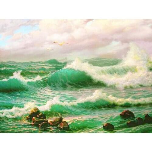 A8347 11CT/14CT/18CT/25CT/28CT oil street patterns Counted Cross Stitch DIY Cross Stitch Kits Embroidery Needlework Sets