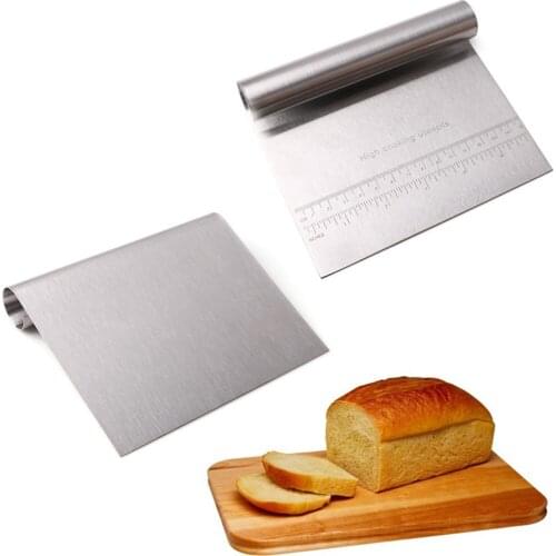 Stainless Steel Pizza Dough Scraper Cutter Baking Pastry Spatulas Fondant Cake Decoration Tools Kitchen Accessories