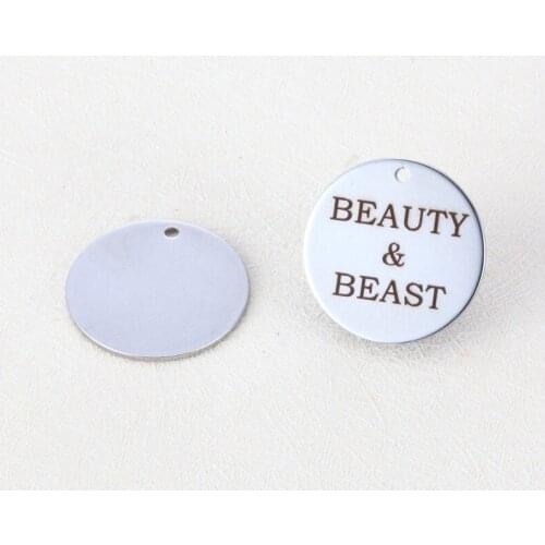 20PCS Silver Stainless Steel Charms English BEAUTY & BEAST Charm Dangle DIY Necklace&Bracelet&Earrings Jewelry