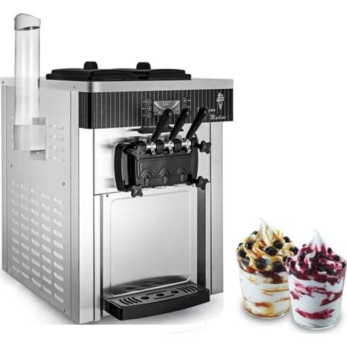 Commercial Soft Serve Ice Cream Machine Fully Automatic Ice Softy Cream Machine Stainless Steel Sundae Ice Cream Makers 220V