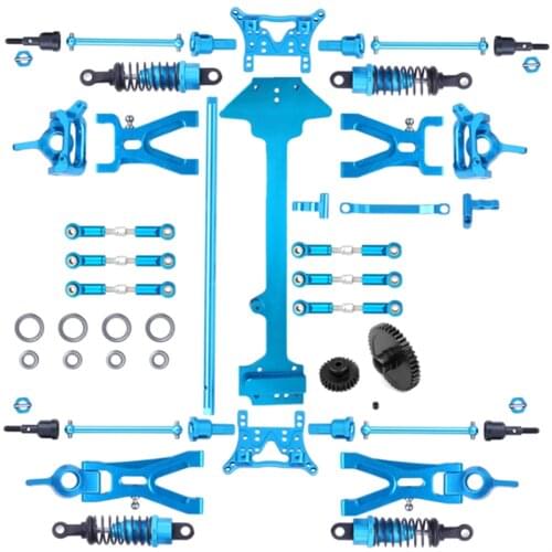 1 Set Complete Upgrade Parts Kit and chasis plate for 1/18 WLtoys A959-B A969-B A979-B K929-B Electric RC Car Off Road Buggy