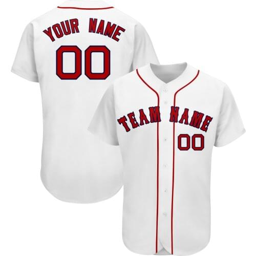 Top Quality Customized Baseball Jersey Sew Name/Number Breathable Soft V-neck Button-down for Boy/Girl/Kids Big size Any Colour