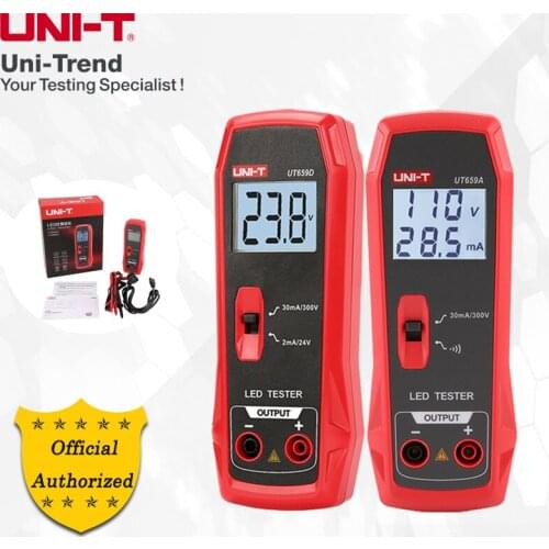 UNI-T UT659A/D handheld LED tester; single LED lamp bead/LCD TV backlight/light bar/tube tester