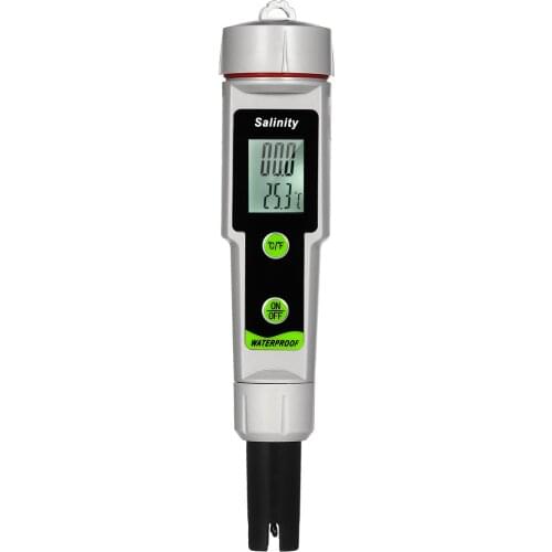 Salinometer Waterproof Salinity Test Pen 2-in-1 Salinity & Temperature Meter Portable Salinity Meter Salimeter Pen Type