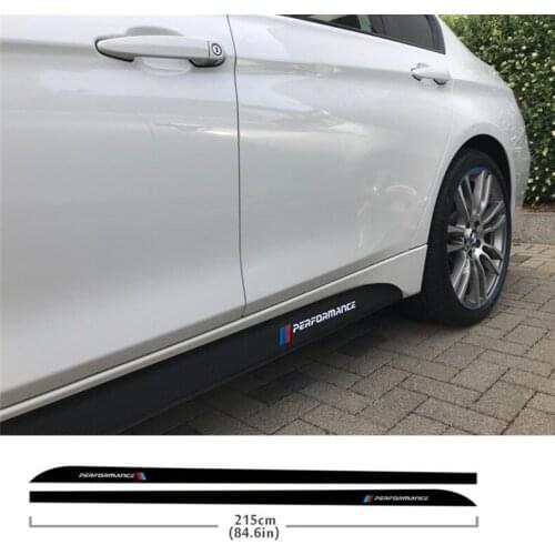M Performance sticker for BMW F30 F31 F32 F33 F22 F23 F15 F85 F10 E60 E61 G30 E90 Carbon Fibre Side Skirt Sill Racing Stripe