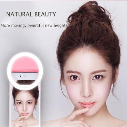 USB charge LED Selfie Ring Light for Iphone Supplementary Lighting Selfie Enhancing Fill Light For Xiaomi Huawei Mobile Phones